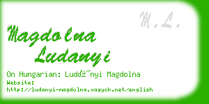 magdolna ludanyi business card